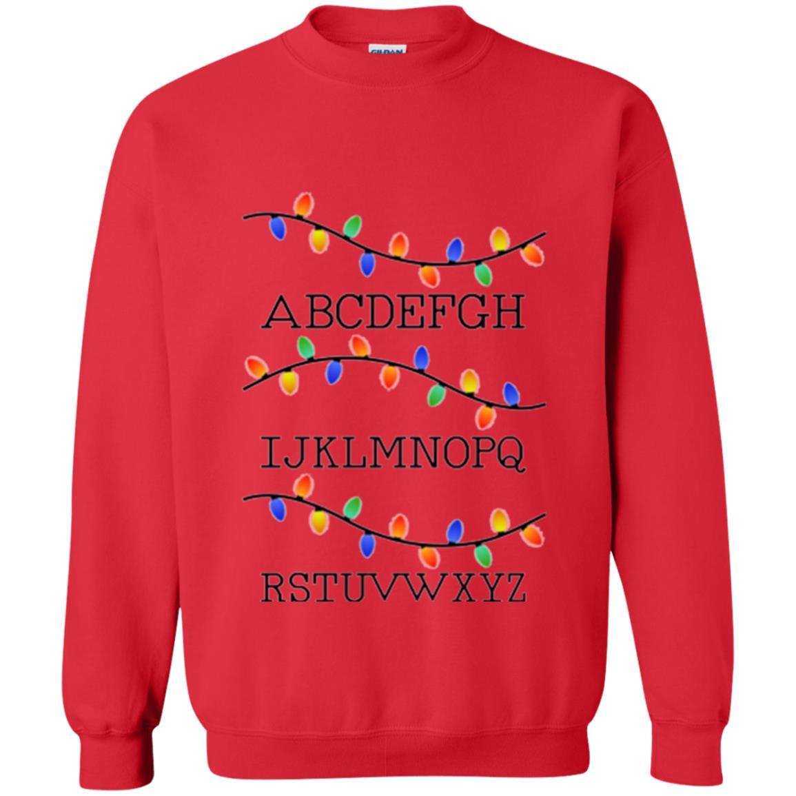 Alphabet Christmas Fairy Lights Red