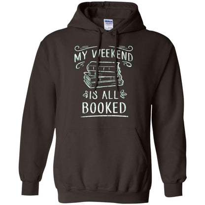 Funny Book Lover Tshirt My Weekend Is All Booked T Shirt Dark Chocolate