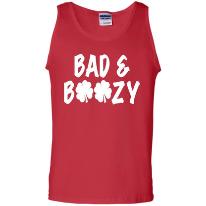 Bad And Boozy St. Patrick_s Day T-shirt Red
