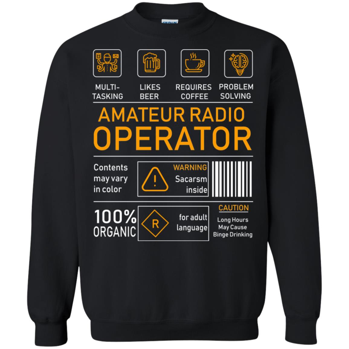 Amateur Radio Operator Gift Shirt Black