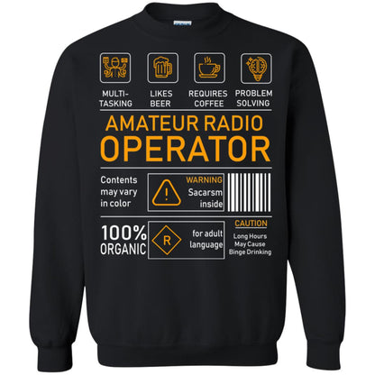 Amateur Radio Operator Gift Shirt Black