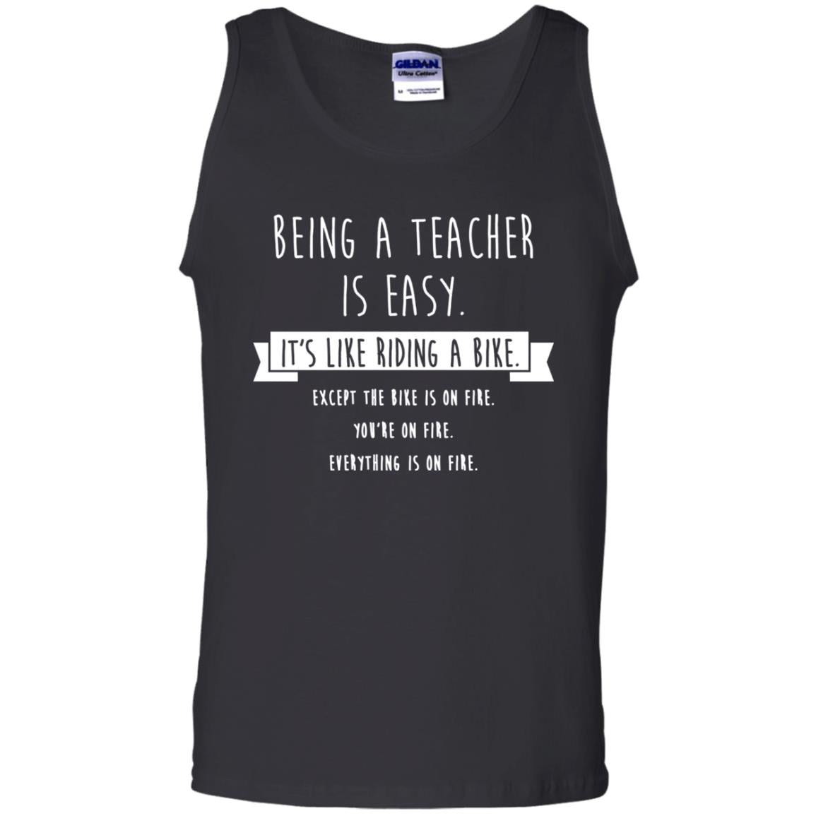 Being A Teacher Is Easy Funny Sarcastic T-shirt Black
