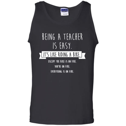 Being A Teacher Is Easy Funny Sarcastic T-shirt Black