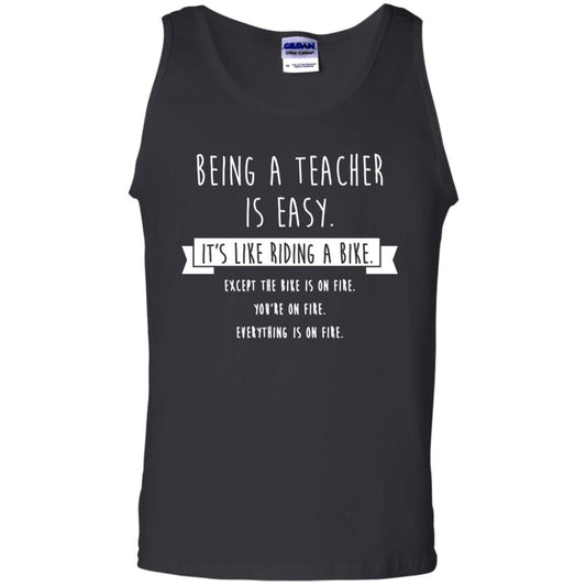 Being A Teacher Is Easy Funny Sarcastic T-shirt Black