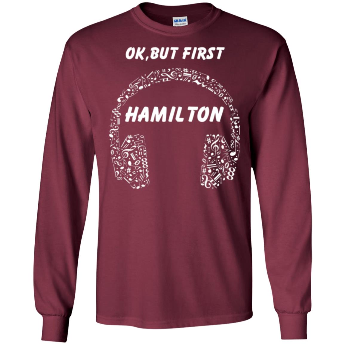 An American Musical Ok, But First Hamilton Ear Phones Maroon