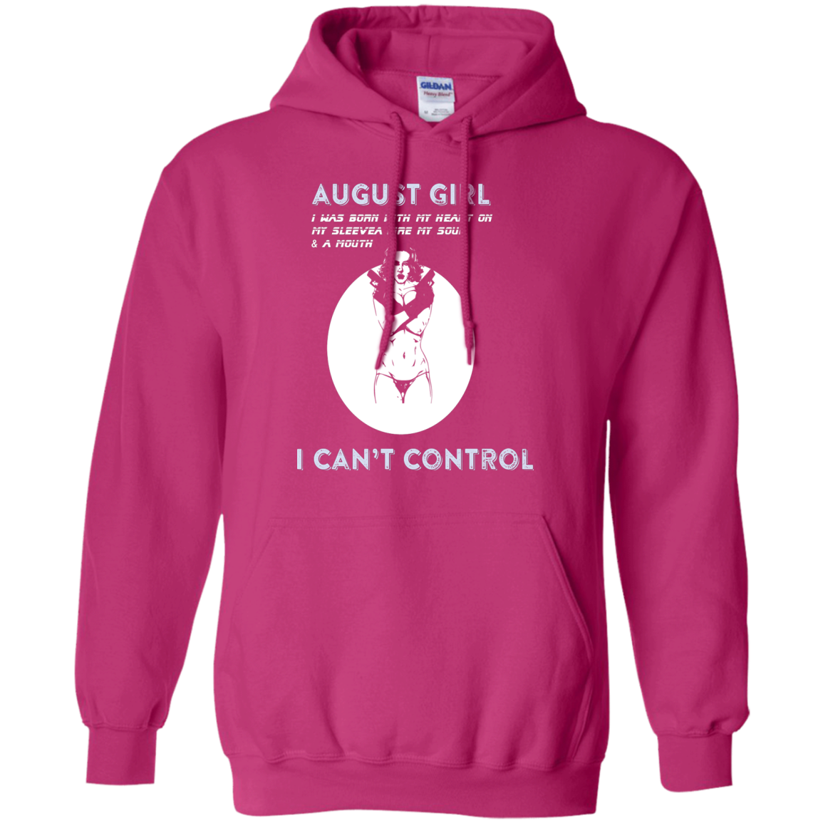 August Girl I Was Born With My Heart T-shirt Heliconia
