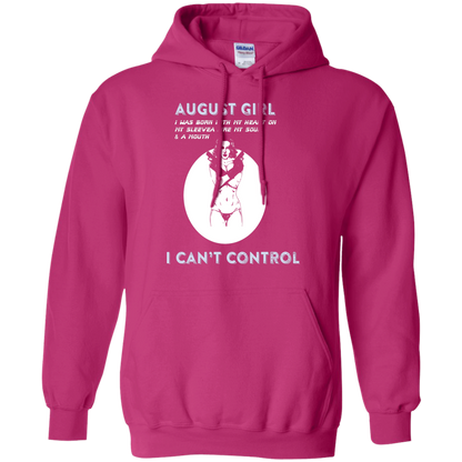 August Girl I Was Born With My Heart T-shirt Heliconia