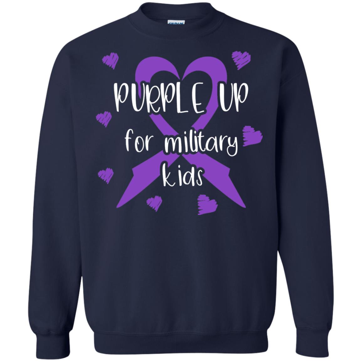 Purple Up For Military Kids Shirt Navy
