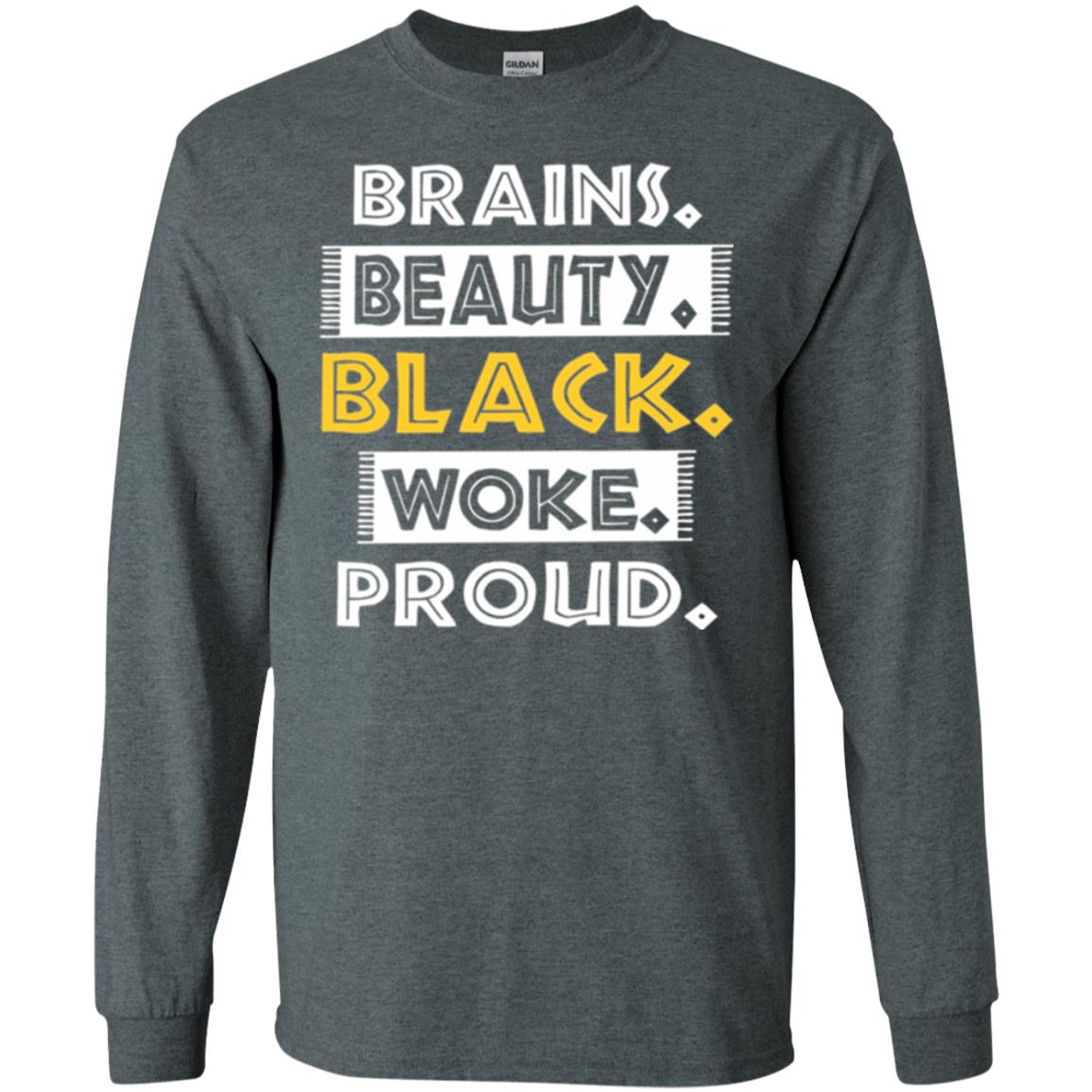 Educated Melanin T-shirt Brains Beauty Black Woke Proud Dark Heather