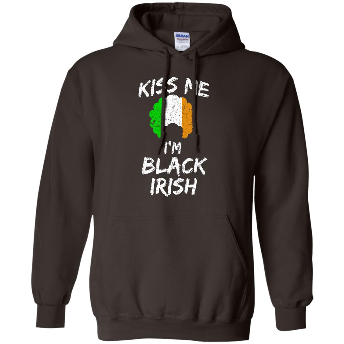 Kiss Me I_m Black Irish Funny St Patrick_s Day T-shirt Dark Chocolate