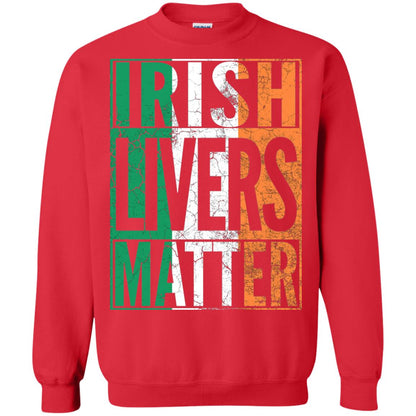 Irish Livers Matter St. Patrick_s Day T-shirt Red