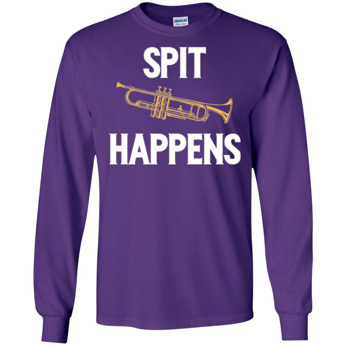 Trumpet Players T-shirt Spit Happens Purple