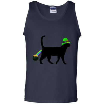Cat Leprechaun Funny Cat Saint Patrick_s Day T-shirt Navy
