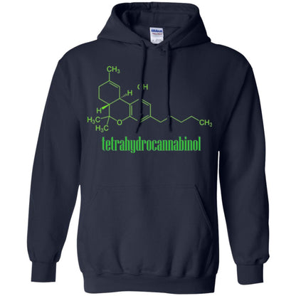 Canabis Molecule T-shirt Tetrahydrocannabinol Thc Navy
