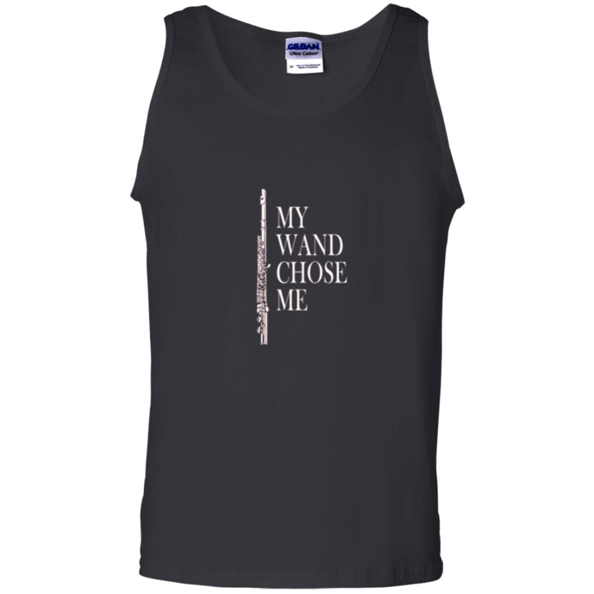 Flute Lover T-shirt My Wand Chose Me Black