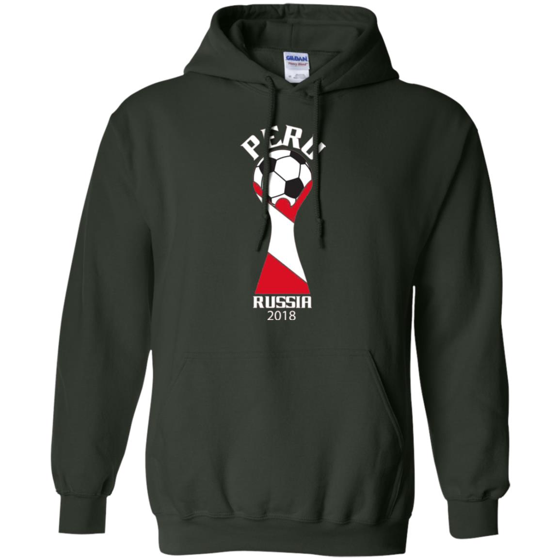 Football Lovers T-shirt Peru Russia 2108 Forest Green