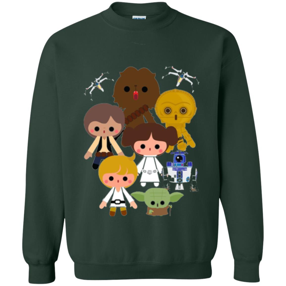 Film T-shirt Cute Kawaii Style Heroes Graphic Forest Green