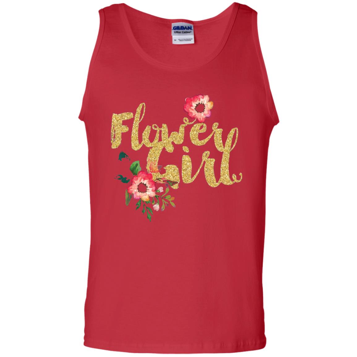 Flower Girl Bridesmaid Wedding Reception T-shirt Red