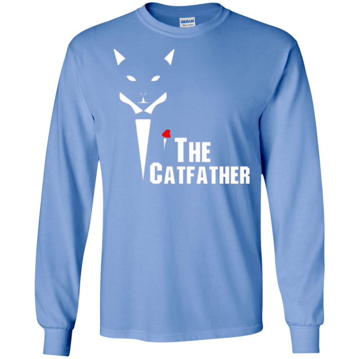 Cat Dad Lover T-shirt The Catfather T-shirt Carolina Blue