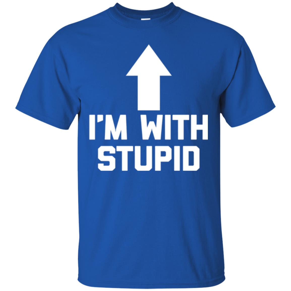 Im With Stupid T-shirt Royal