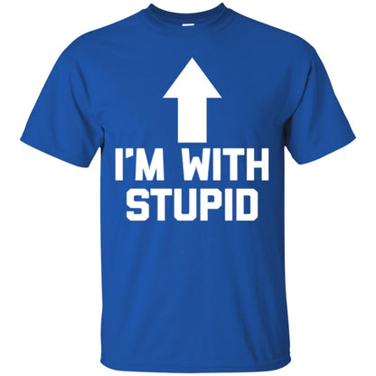 Im With Stupid T-shirt Royal