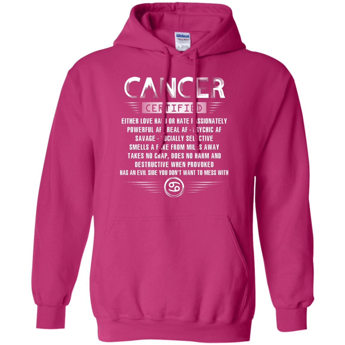 Cancer Certified Either Love Hard Or Hate Passionately Powerful Af T-shirt