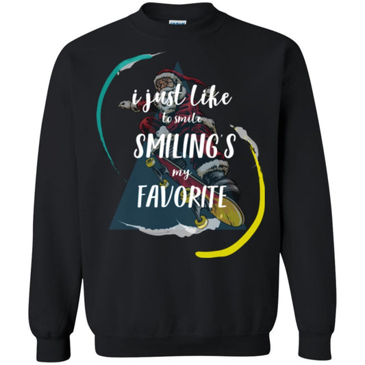 Christmas T-shirt I Just Like To Smile Smiling My Favorite Black