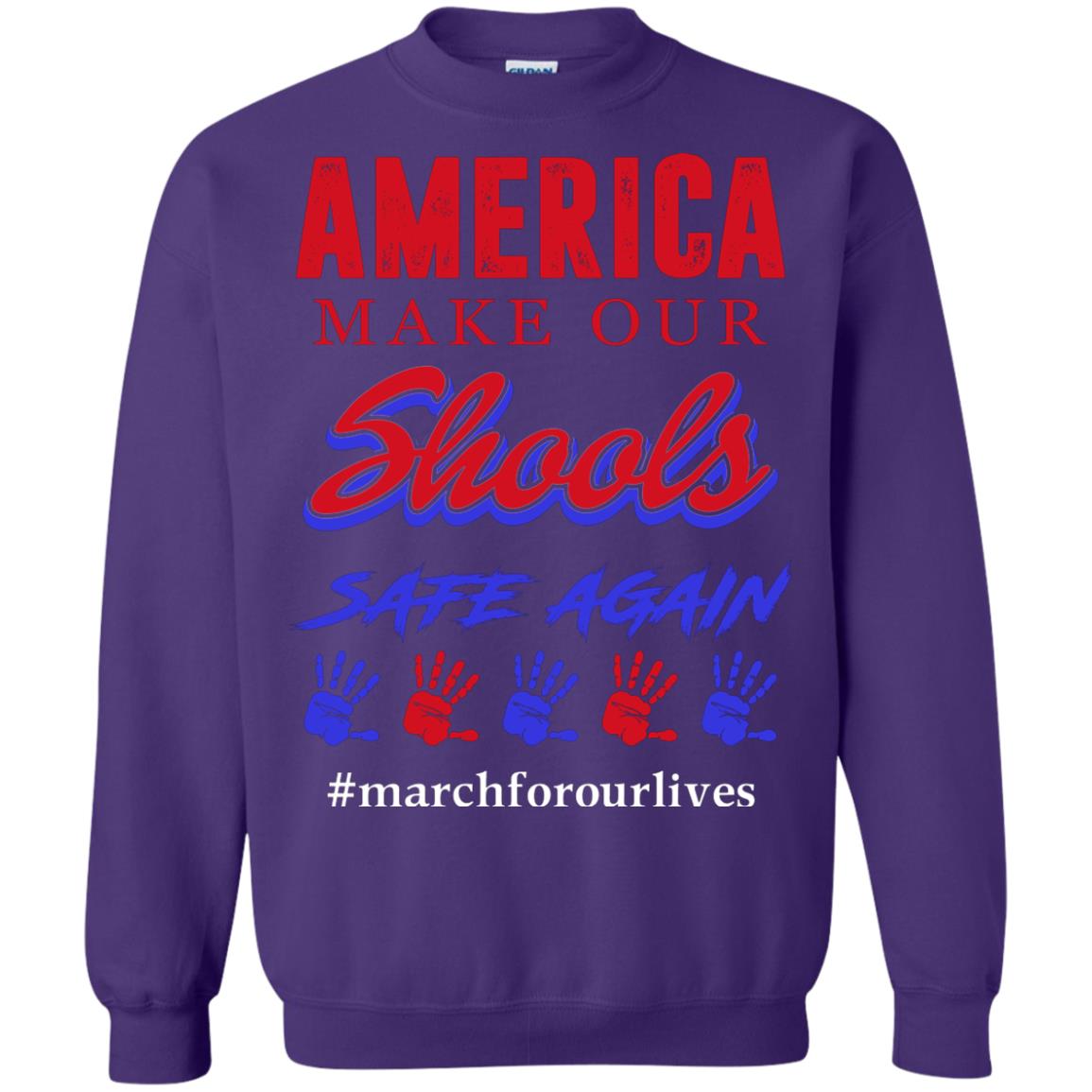 America Make Our Schools Safe Again Purple