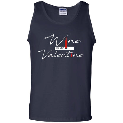 Valentines Day T-shirt Wine Is My Valentine Navy