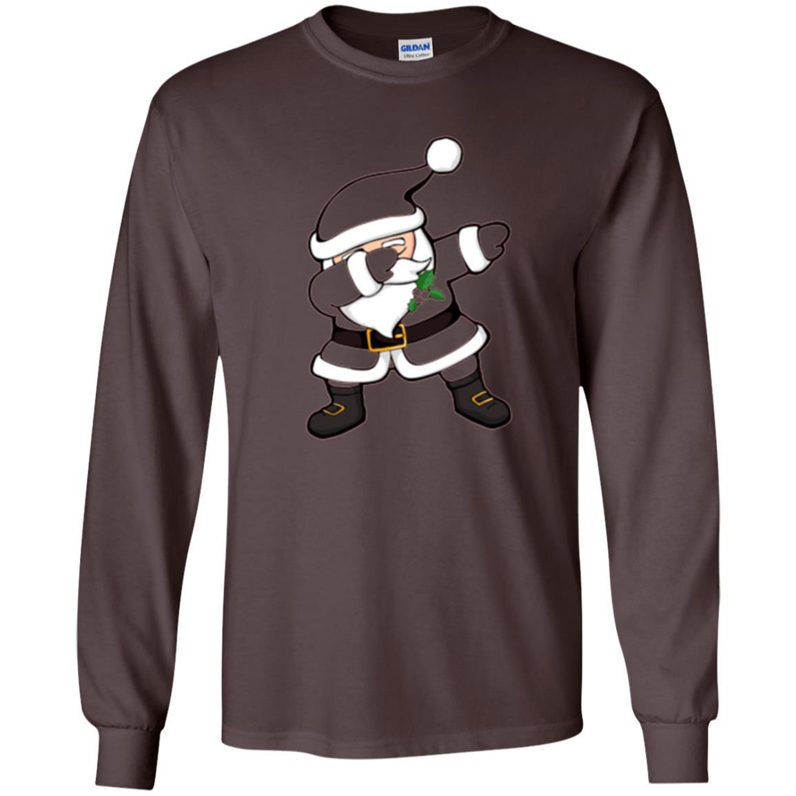 Merry Christmas T-shirt Dabbing Santa Claus Dark Chocolate
