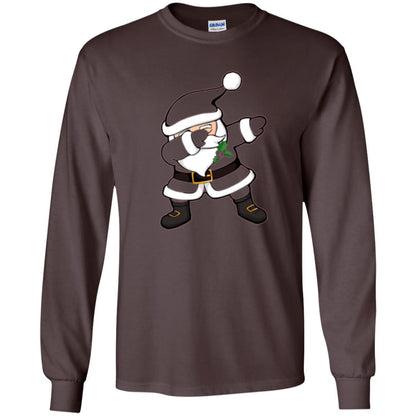Merry Christmas T-shirt Dabbing Santa Claus Dark Chocolate