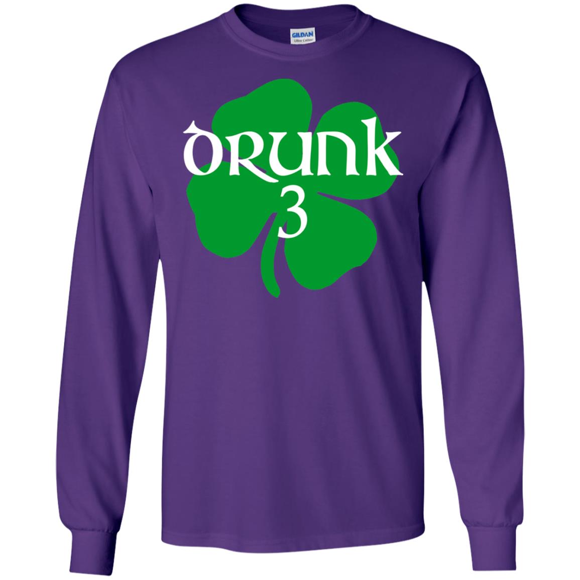 Drunk 3 Lucky Thing St. Patrick_s Day Irish T-shirt Purple