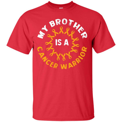My Brother Is A Cancer Warrior Sarcoma Awareness T-shirt Red