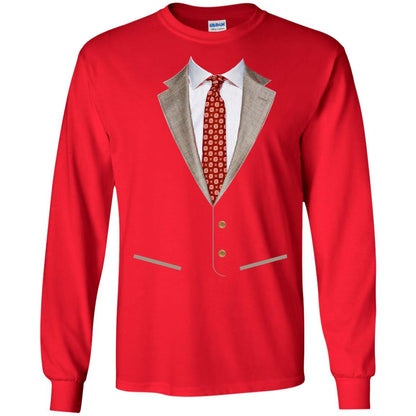 Tuxedo T-shirt Retro Prom Men With Bowtie Red