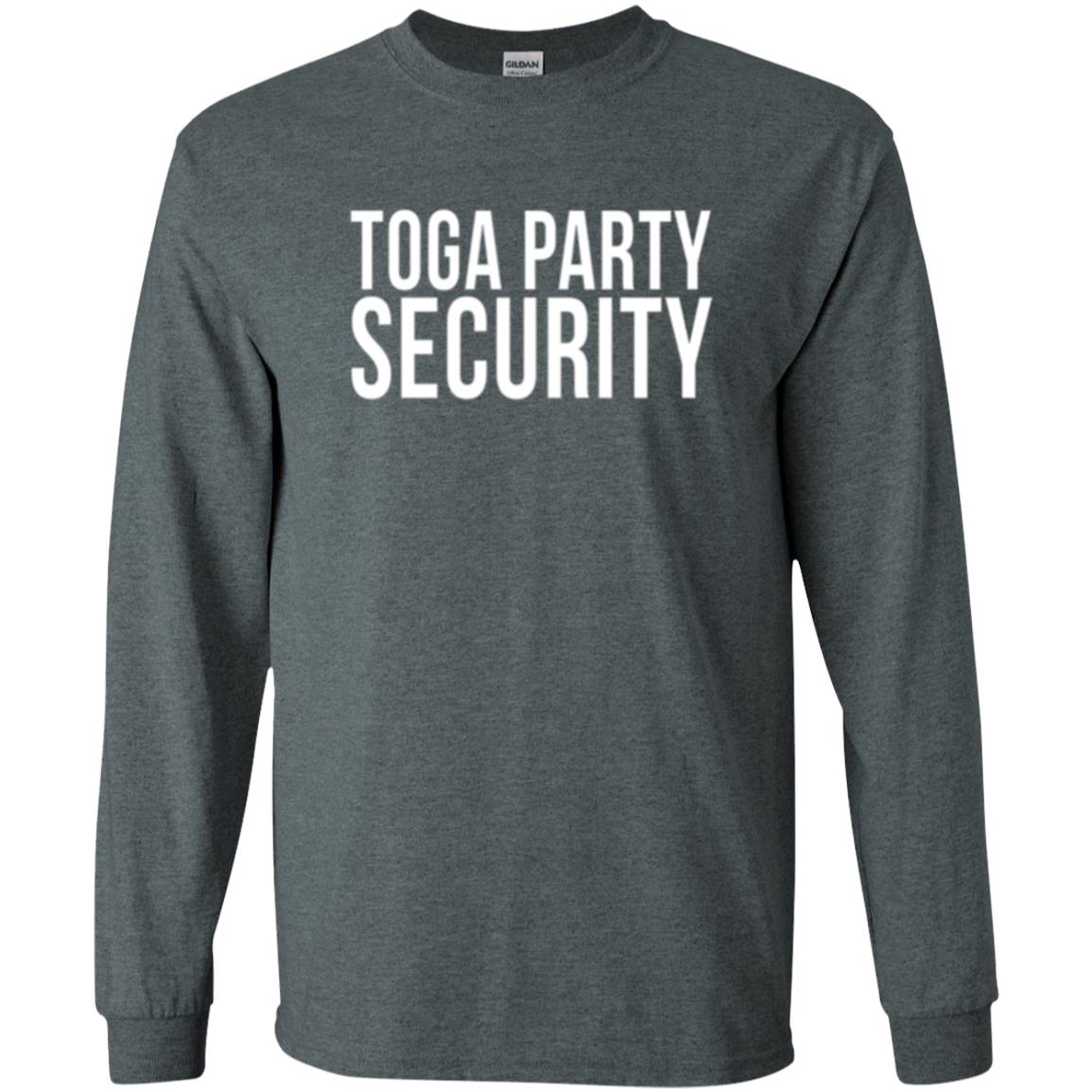 Toga Party Security T-shirt Dark Heather