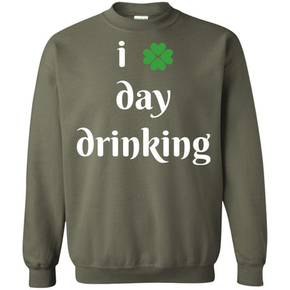 I Day Drinking Funny St Patricks Day T-shirt Military Green