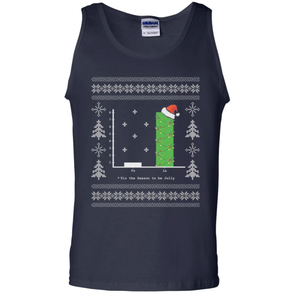 Christmas T-shirt Carol Bar Graph Navy