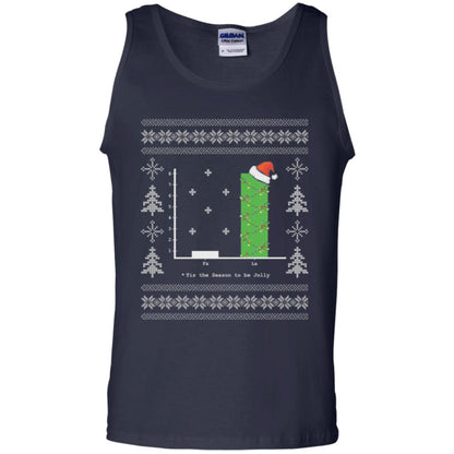 Christmas T-shirt Carol Bar Graph Navy