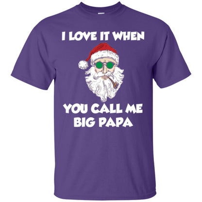 Christmas T-shirt I Love It When You Call Me Big Papa Purple