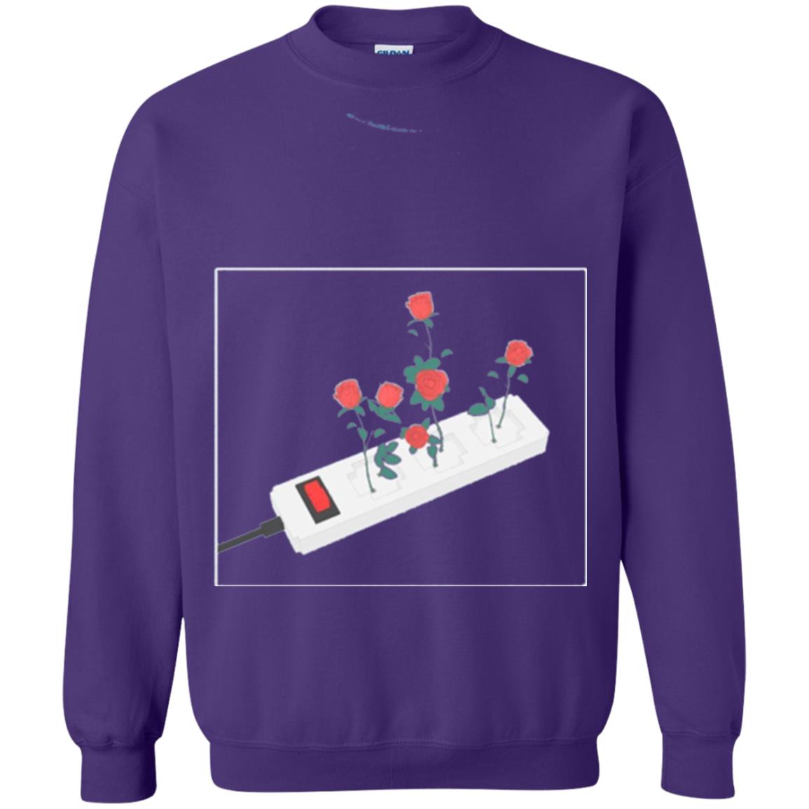 Flower Power Cute Art Aesthetic Vaporwave Digital Rose T-shirt Purple