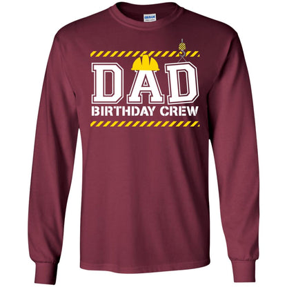 Dad Birthday Crew Construction Worker Shirt Daddy Maroon