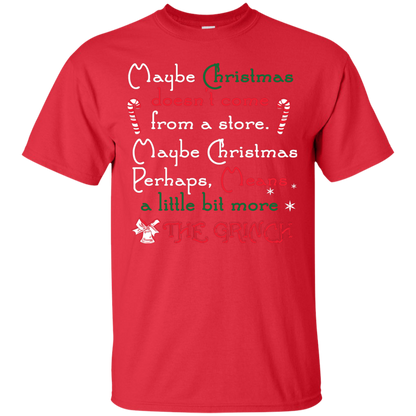 Christmas T-shirt Maybe Christmas Doesn't Come From A Store Red