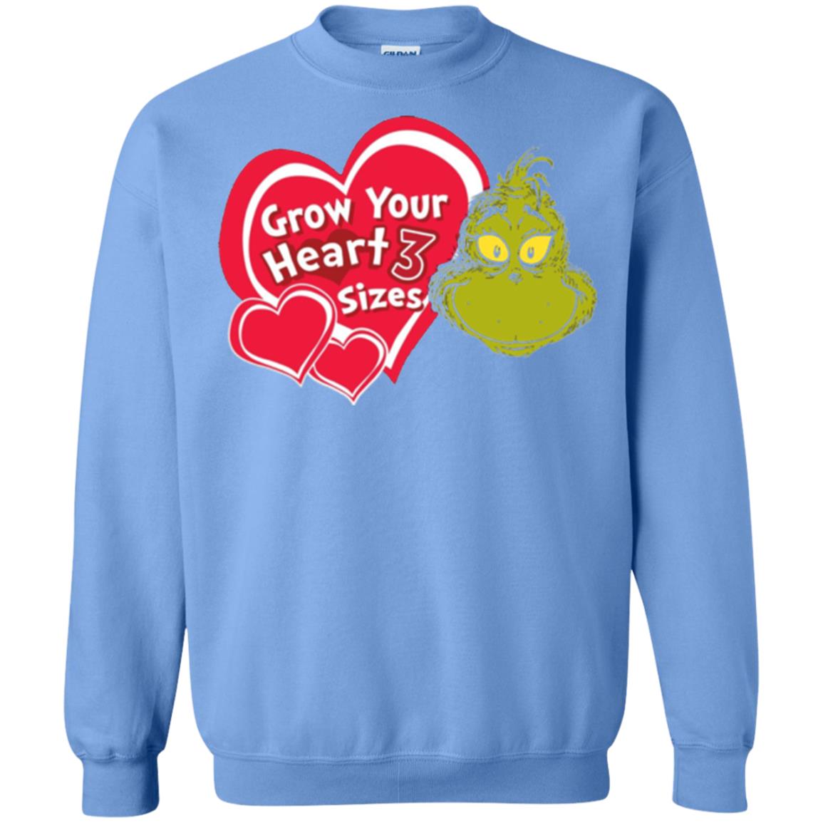 Dr. Seuss Grinch T-shirt Grow Your Heart 3 Sizes Carolina Blue