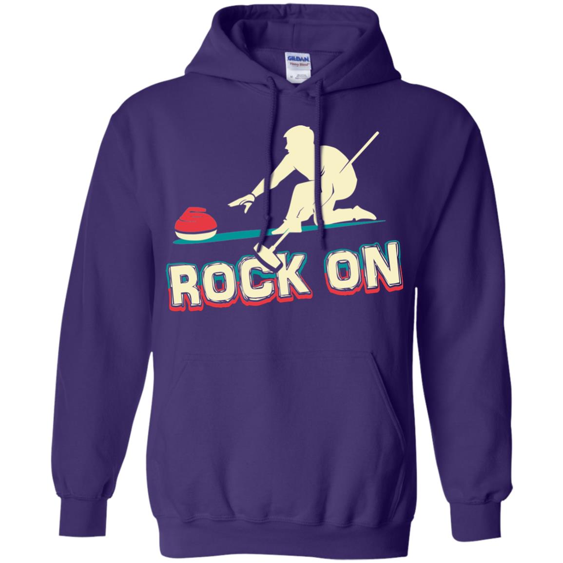 Curling Winter Lover T-shirt Rock On Curling Winter Sports Purple