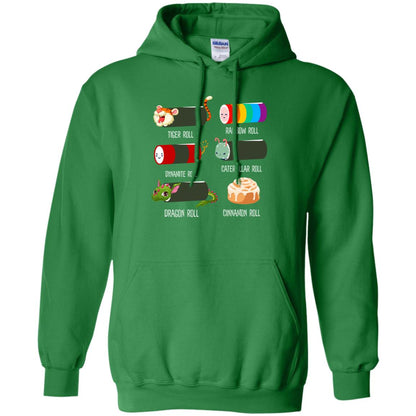 Tiger Roll Rainbow Roll Dynamite Roll Caterpillar Roll Dargon Roll Cinnamom Roll Shirt Irish Green