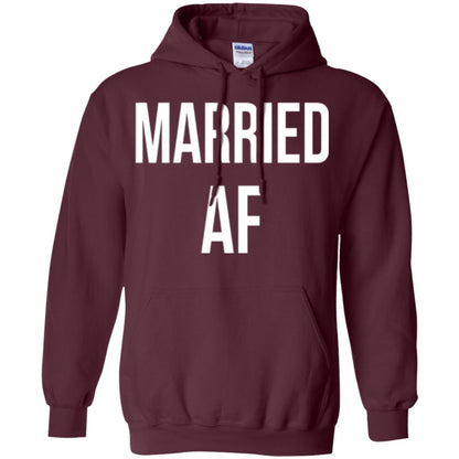 Married Af Funny T-shirt Maroon