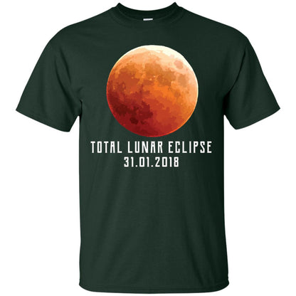 Total Lunar Eclipse Shirt 2018 Astronomy Gift Blood Moon Forest Green