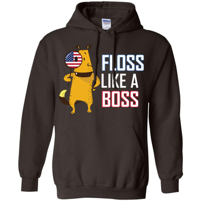 Floss Like A Boss Dog Shirt Dark Chocolate