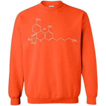 Cannabis T-shirt Thc Molecule Tetrahydrocannabinol Orange
