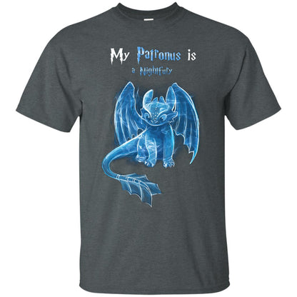 My Patronus Is A Nightfury How To Train Your Dragon T-shirt Dark Heather